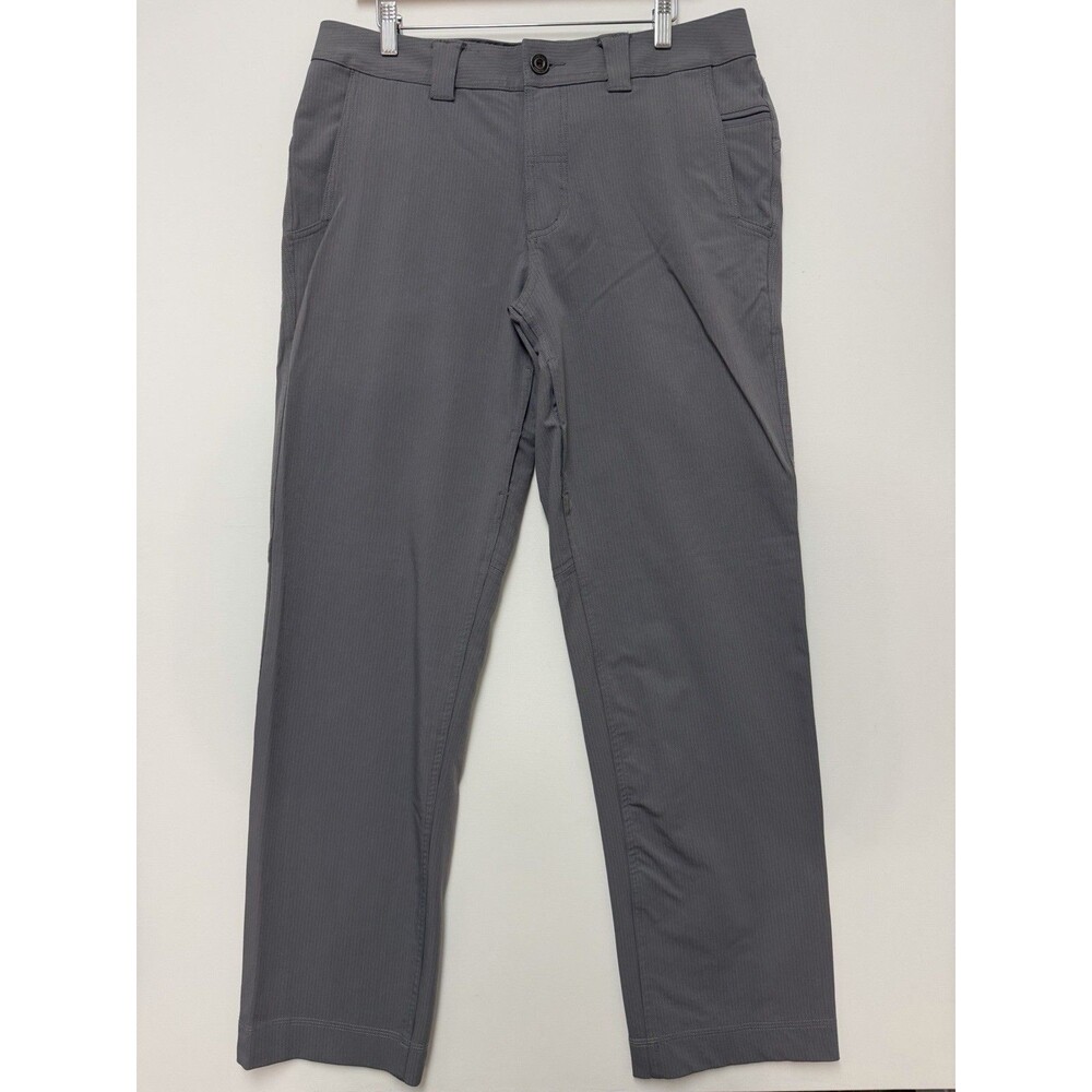 Lululemon Work to Play Pants Mens 36 Gray Pinstripe Performance Utility Tech
